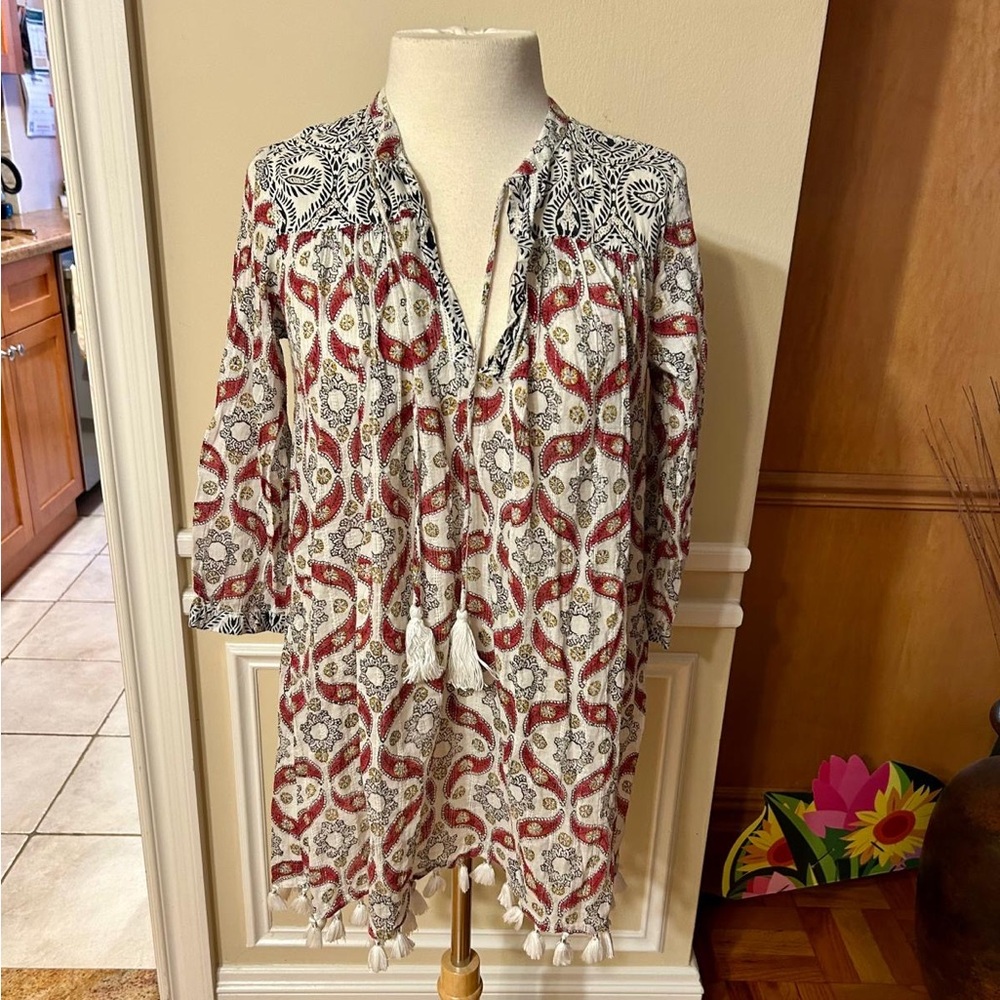 Roberta Roller Rabbit Serafina Boho Tassel Top Size Extra Small